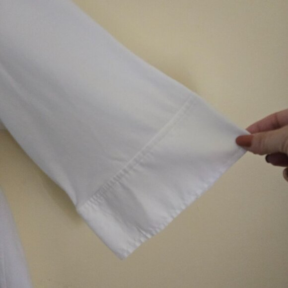 Christian Siriano For J.Jill Mixed-Media Tee Lagonlook White Tunic Size Lp - Picture 8 of 11